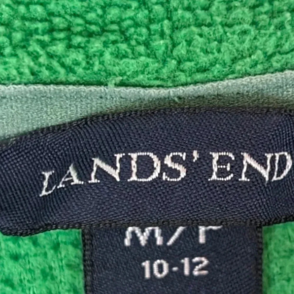 Lands' End Green Polar Fleece Sweater - Picture 6 of 6